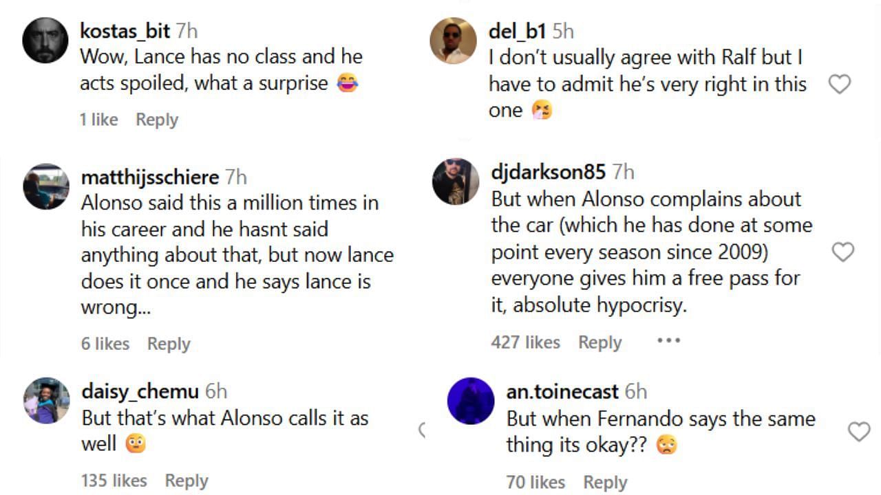 F1 fans' reactions about Schumacher's comments...Credits-Instagram